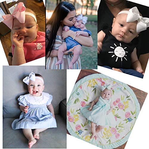 CÉLLOT Baby Girls Headbands Grosgrain Ribbon 4.5" Hair Bows Headband Big Bow Hair Bands for Toddler Pack of 40 - Image 3