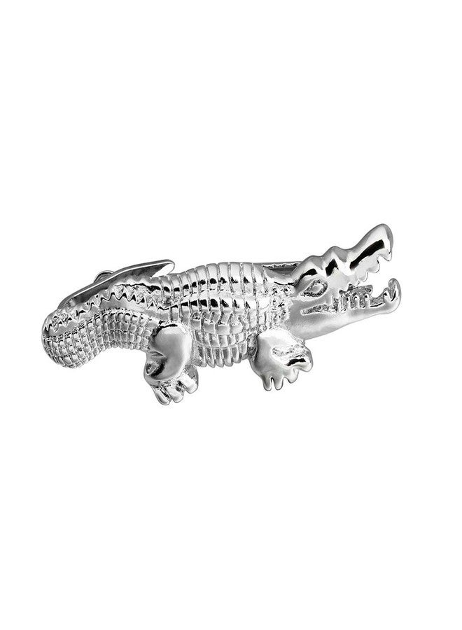 هاوسن مشبك ربطة عنق رجالي من هاوسون على شكل تمساح، مقاس 2 بوصة - مشبك ربطة عنق مبتكر على شكل حيوان، دبوس ربطة عنق، هدية مميزة للرجال - Image 1