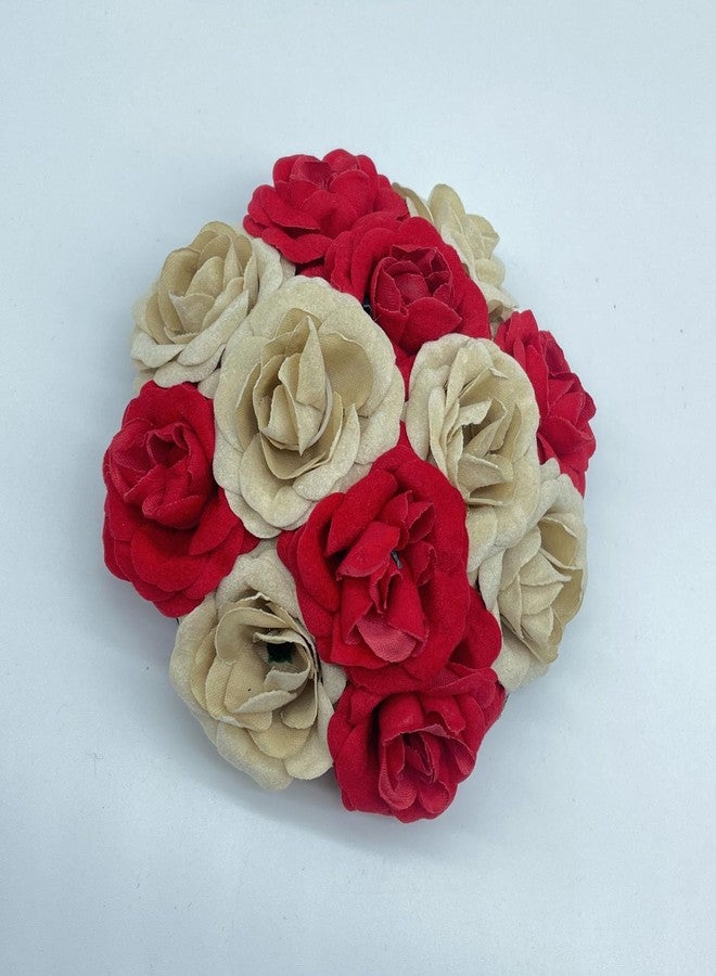 ماهل ماهال، زهور صناعية، إكسسوارات شعر للعرائس (غاجرا/كعكة)، عبوة من قطعة واحدة - Image 4