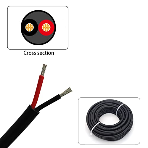 CBAZY 18AWG UL2464 Power Cable Stranded Electrical Wire LED Red & Black 2 Conductors tinned Copper (18AWG -2C- 25ft) - Image 3
