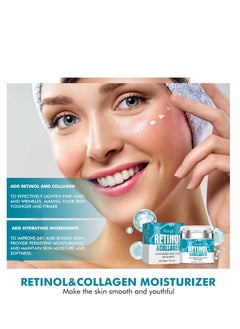 Hoygi Retinol & Collagen Moisturizer Face Cream, Day and Night Anti Aging Skincare Facial Moisturizer, Hydrating Face Lotion with Hyaluronic Acid, Moisturizing Cream to Reduce Wrinkles for Women Men 50ml  - Image 4