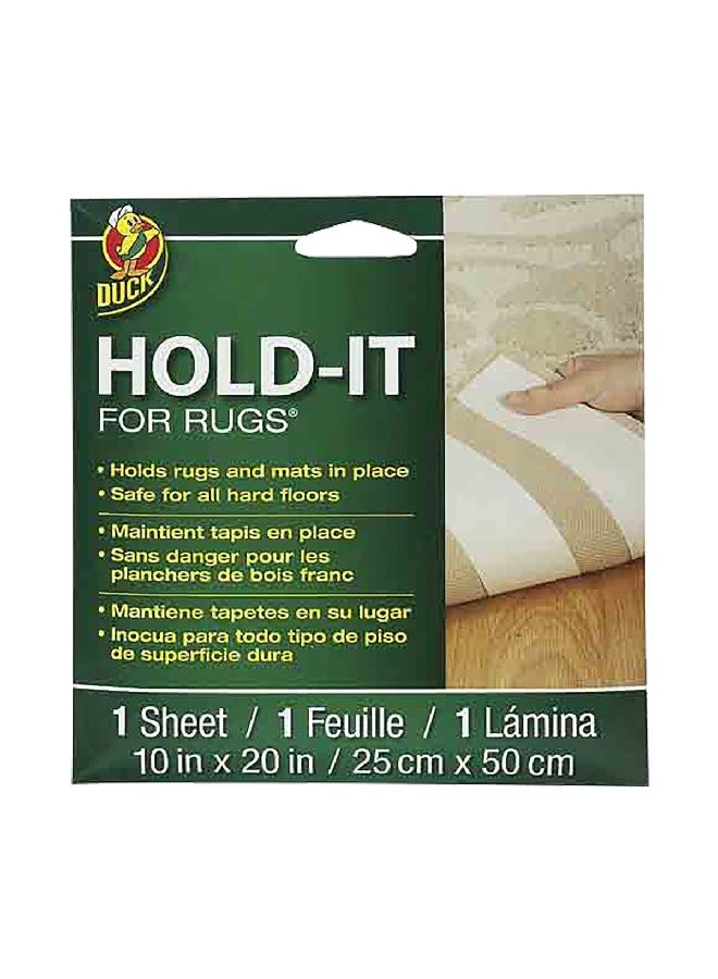 Duck Hold-It for Rugs Anti-Slip Adhesive Strip White 10 x 20 Inch 260485 - Image 1