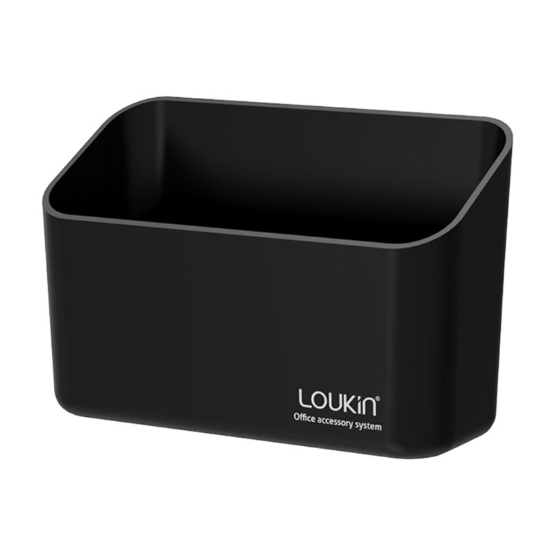 loukin Magnetic Marker Holder, Dry Erase Marker Holder, Remote Control Holder, Magnetic Storage Organizer for Whiteboard or Refrigerators (Black) - Image 1