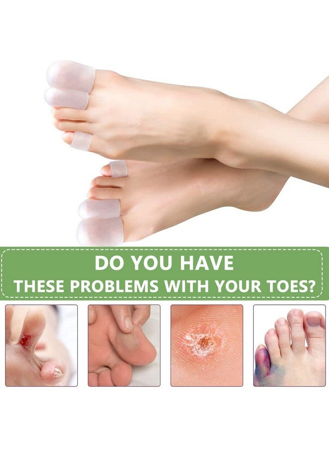 MAYCREATE® 10Pcs Soft Gel Toes Protector Toe Separator for Women Men, Protective Toe Caps Sleeves Tube Guards for the Recovery of Corns, Blisters, Hammer Toes, Toenails Missing/Ingrown - Image 3
