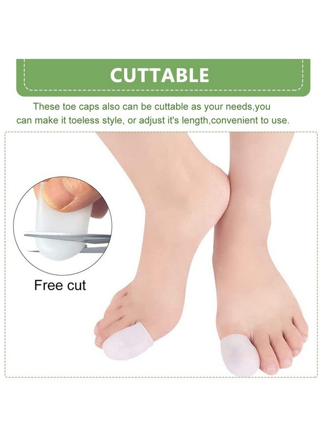 MAYCREATE® 10Pcs Soft Gel Toes Protector Toe Separator for Women Men, Protective Toe Caps Sleeves Tube Guards for the Recovery of Corns, Blisters, Hammer Toes, Toenails Missing/Ingrown - Image 4