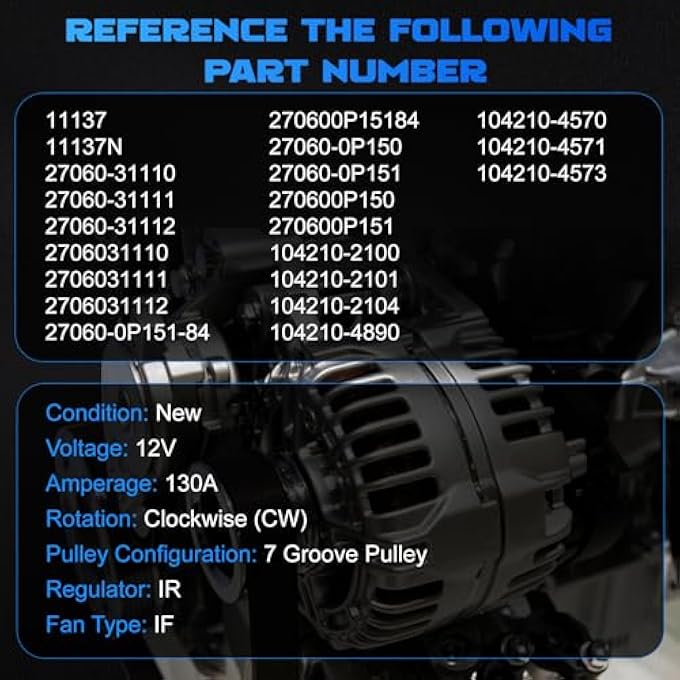 YOMALL Alternator 11137 - Image 3