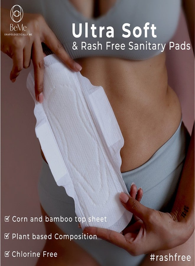 Beme Be Me - Sanitary Pads for Women - Flow Wise -With White Disposal Pouches, Rash Free, Biodegradable, Anti Bacterial Napkin (Regular, Large & Extra Large - Pack of 30 Pads) - Image 2