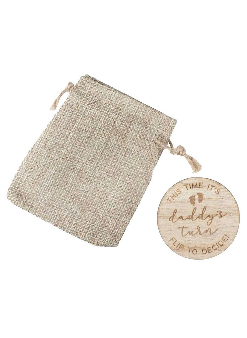 جينجر راي مجموعة هدايا عملات خشبية بقرار الوالدين 5 سم - Image 1