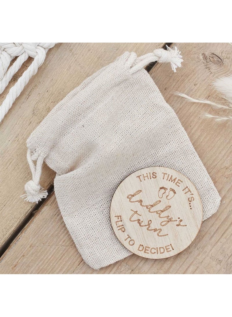 جينجر راي مجموعة هدايا عملات خشبية بقرار الوالدين 5 سم - Image 3