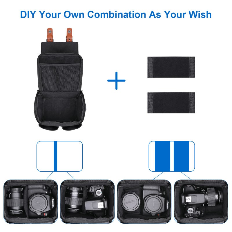 XANAD DSLR Camera Bag for Canon EOS Rebel T7/R50/R6 Mark II/R100/R50 V/T6/R8/R10/R5 Mark II DSLR Camera,SLR/Mirrorless Case for Canon/Nikon/Samsung/Olympus/Panasonic(Carrying Bag) - Image 3