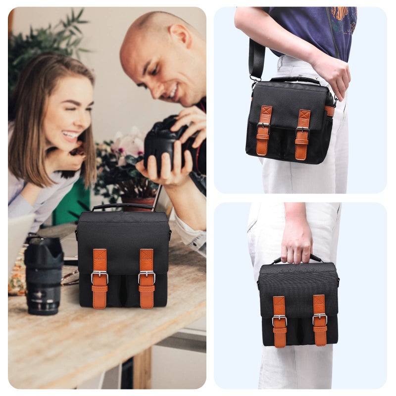 XANAD DSLR Camera Bag for Canon EOS Rebel T7/R50/R6 Mark II/R100/R50 V/T6/R8/R10/R5 Mark II DSLR Camera,SLR/Mirrorless Case for Canon/Nikon/Samsung/Olympus/Panasonic(Carrying Bag) - Image 5