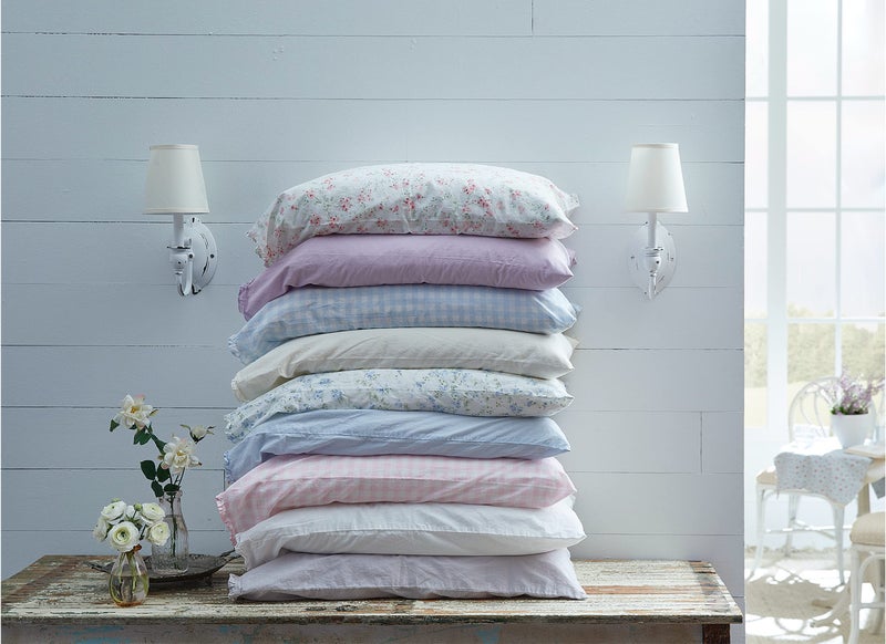 Shabby Chic® - King Sheets, Soft & Breathable Organic Cotton Bedding Set, Classic Style Home Decor with Ruffled Pillowcases (Gingham Pink, King) - Image 4