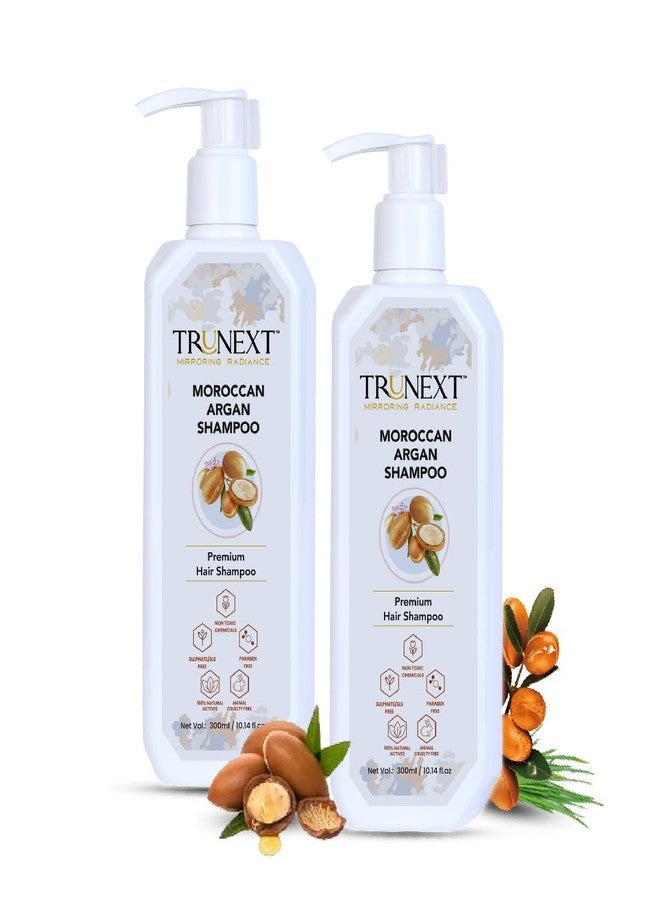 TRUNEXT Moroccan Argan Shampoo For Women - Sulfate-Free, Volumizing & Moisturizing Hair Care For All Hair Types 600 ML - Image 2