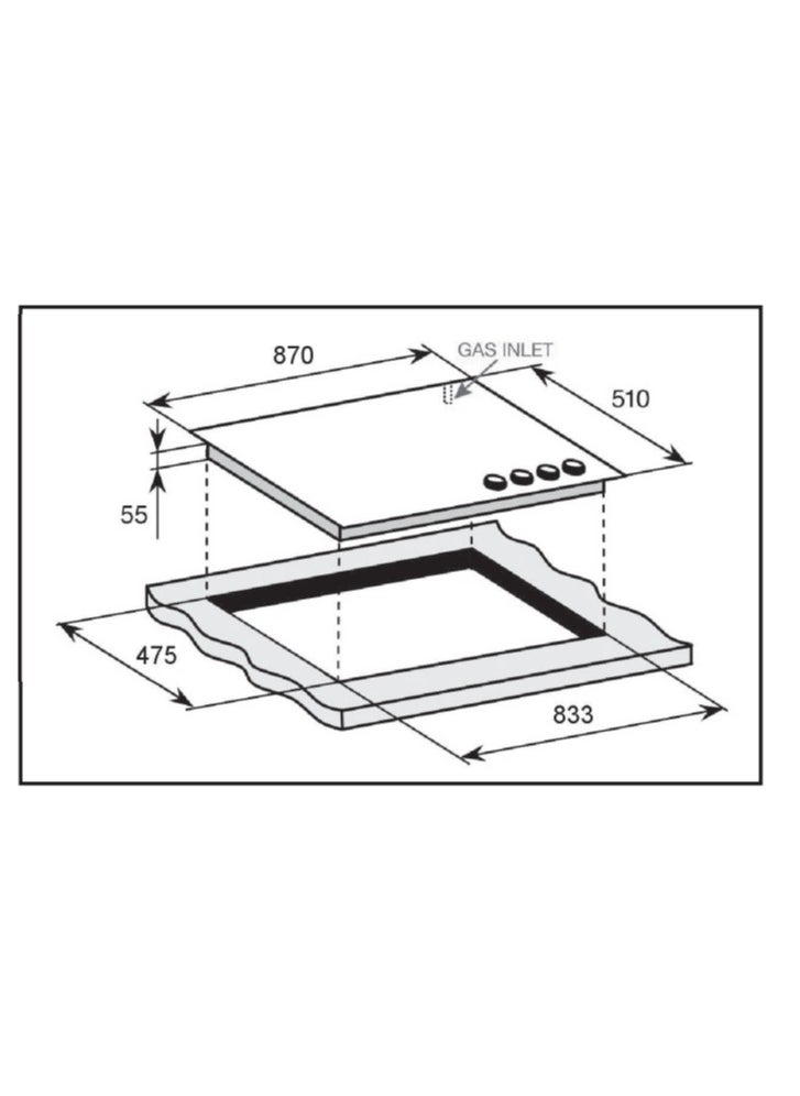 GL General General GL 5 Burners Side keys Built in Cooker, 90x51cm, Wide Stand, heavy Duty, Easy to Clean, Auto Burn, total Safety  - Image 4