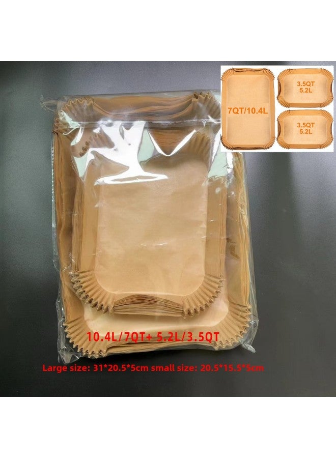 Rectangular Air Fryer Paper NinjaFoodi Ninja Air Fryer Special Paper FDA-Color:true Color-Specifications:25 Small Size 20.5 Rectangles + 25 Large Size 31 Rectangles (opp Packaging) - Image 1