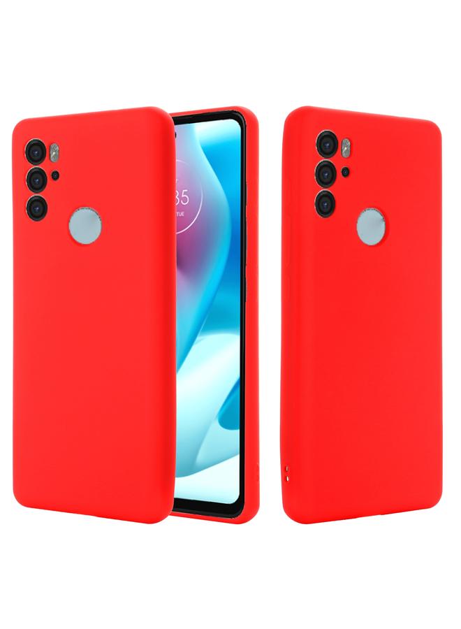 S-TOP Case For Motorola Moto G60S Pure Color Liquid Silicone Shockproof Full Coverage Phone Case - Image 1