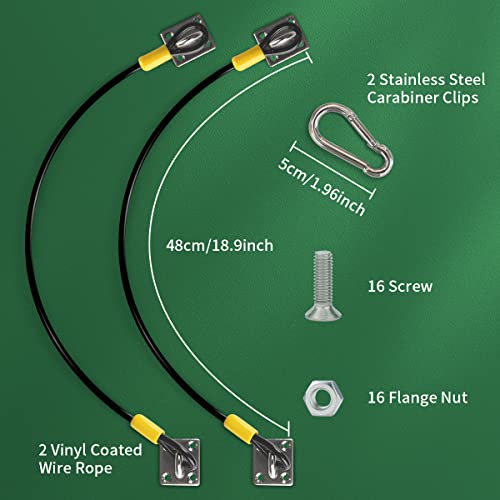 UYCCIMB Trash Can Lid Lock,Trash Can Locks for Animals Stop from Rummaging Metal Universal Lid Lock for Outdoor Garbage Cans-Durable Rubber Coated Braided Wire Rope(2 Pack)… - Image 5