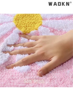 Gray Bathroom Rugs Cute Daisy Bath Mat Flower Decor Rug Non Slip Floor Carpet Microfiber Bathmat Super Absorbent Machine Washable Bathtub Mats for Shower (16x24 inch) - pzsku/Z7DDF92A72DA849DE5E6DZ/45/_/1728525022/4230779a-1fc1-4217-9eb8-06a52fee57ac