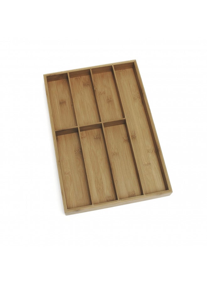 Lipper International 8877 Bamboo Wood Flatware Organizer with 7 Compartments, 12" x 17-1/2" x 1-3/4" - Image 2