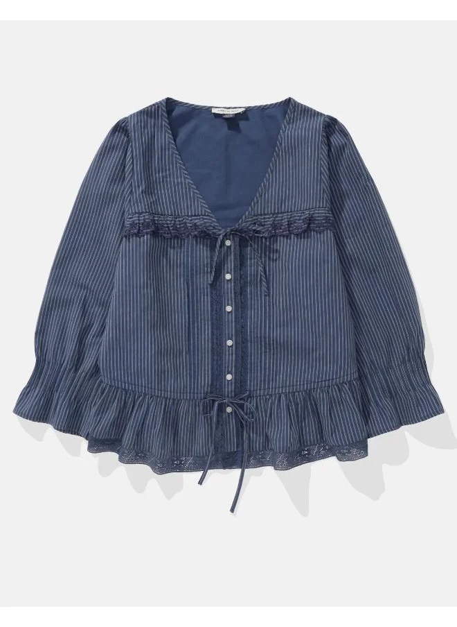 امريكان ايجل 6223 INTL EX YOKE PUFF SLEEVE shirt