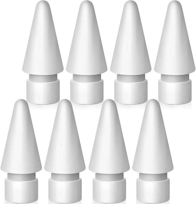 SIXFU Replacement Tips for Apple Pencil 1st Generation/ 2nd Generation Tips, iPad Pencil Nibs Accessories for Apple Pen Pro/USB-C/ 1/2 Gen(8 Pack) - Image 1