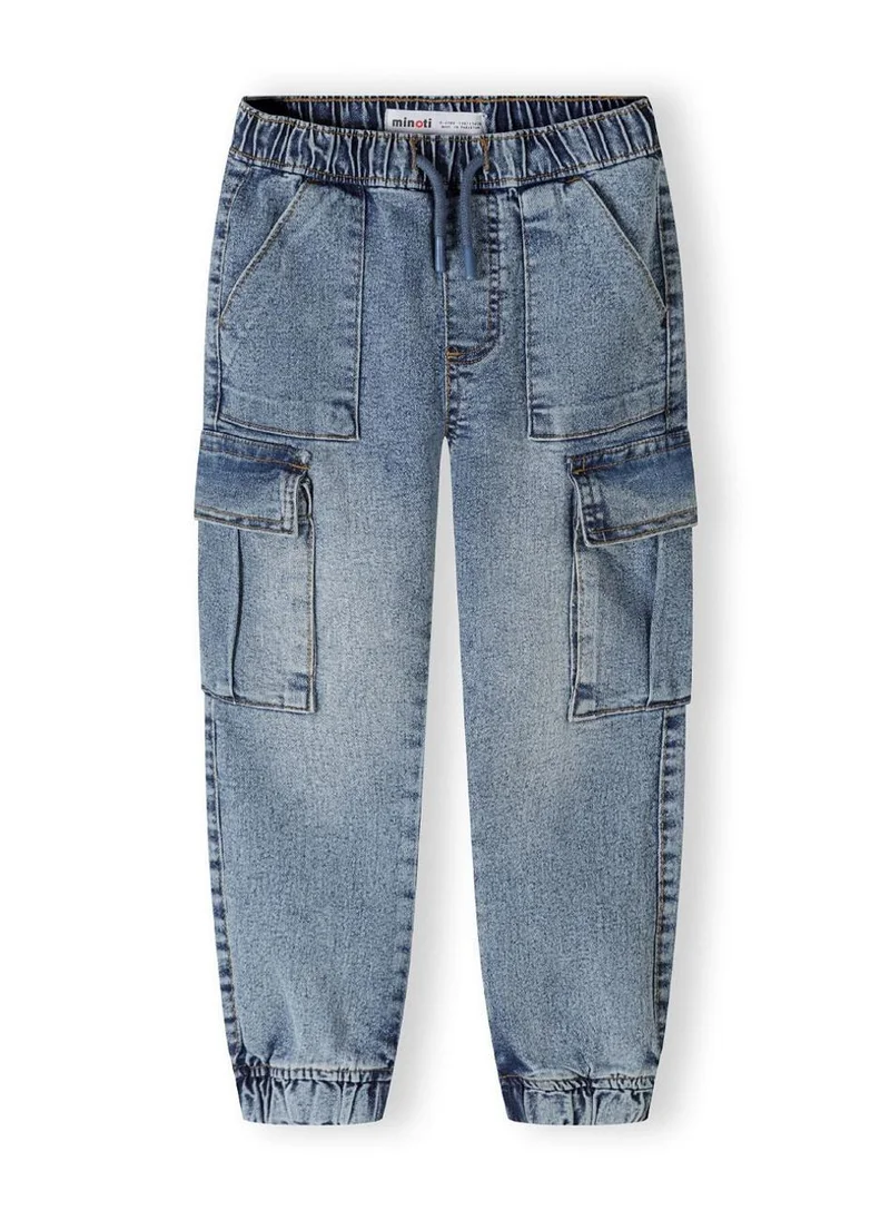 MINOTI Teen Boys Denim Jogger Cargo Jeans