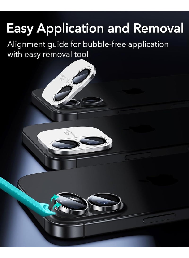 For Apple iPhone 17 Back Camera Lens Glass Protector / Lens Shield / Scratch-Resistant Camera Glass Protector - Black - Image 2