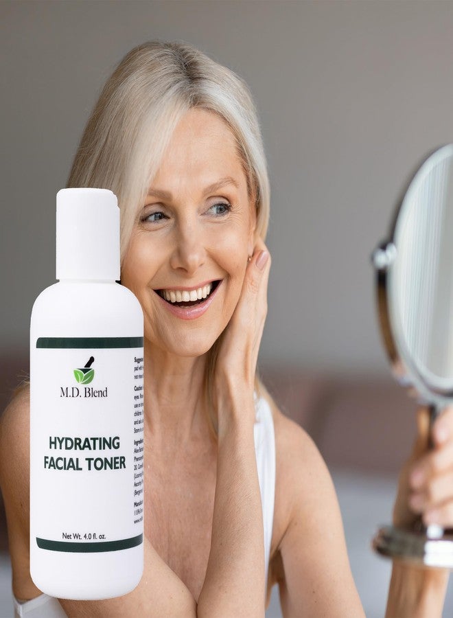 M.D. Blend Hydrating Facial Skin Care Toner Mist for Deep Rejuvenation and Refreshed Skin Beauty, Infused with Witch Hazel, Aloe Vera, Chamomile, and Green Tea Extracts, Additive-Free, 4 Oz - Image 3