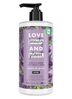 love beauty and planet Love Beauty and Planet Soothe & Serene Body Lotion for Soothed Skin Argan Oil & Lavender Natural Ingredients, Plant-Based Moisturizers, Vegan, Cruelty-Free 13.5 oz  - Image 1