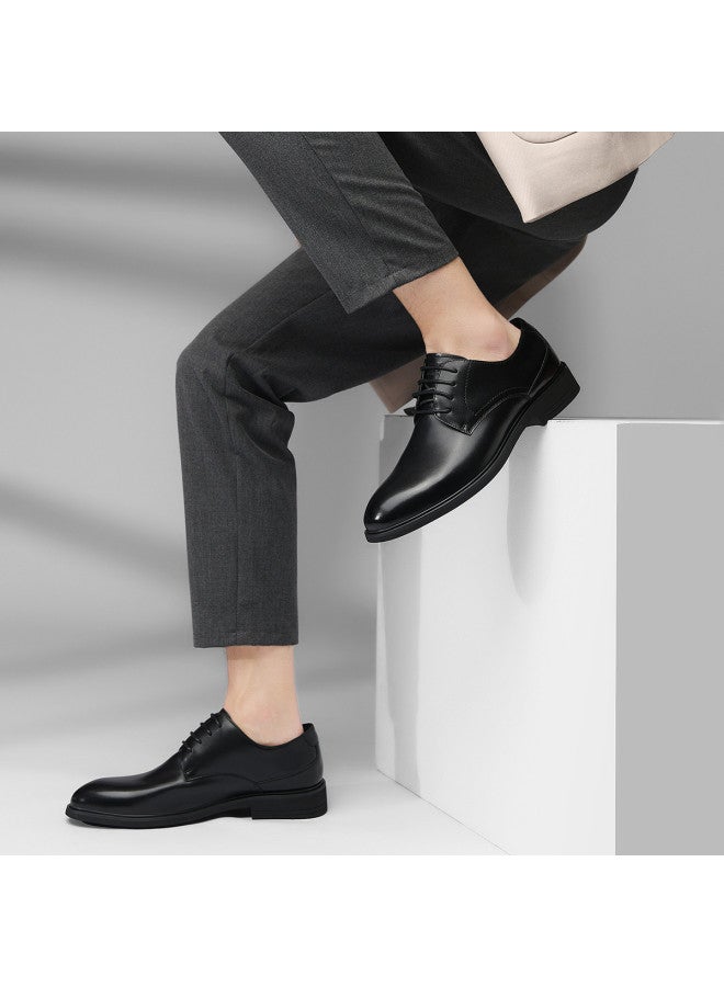 سيبتولفز 【top Grain Leather】 أحذية رجالية رسمية للعمل من جلد طبيعي حقيقي، أحذية زفاف بريطانية الطراز سوداء تنفس للخريف - Image 5