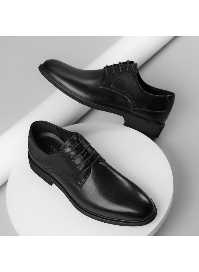 سيبتولفز 【top Grain Leather】 أحذية رجالية رسمية للعمل من جلد طبيعي حقيقي، أحذية زفاف بريطانية الطراز سوداء تنفس للخريف - Image 2