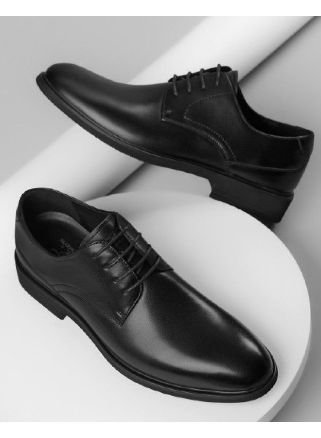 سيبتولفز 【top Grain Leather】 أحذية رجالية رسمية للعمل من جلد طبيعي حقيقي، أحذية زفاف بريطانية الطراز سوداء تنفس للخريف - Image 1