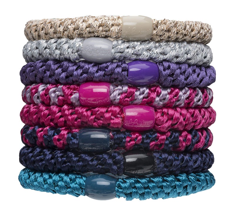 L. Erickson Colorful Hair Ties for Thick Hair, Grab & Go Ponytail Holders, 8 Pack, Berry, Thick No-Crease Bands with Strong Hold, Damage-Free Design, Playful Jewel Colors | L. Erickson - Image 3