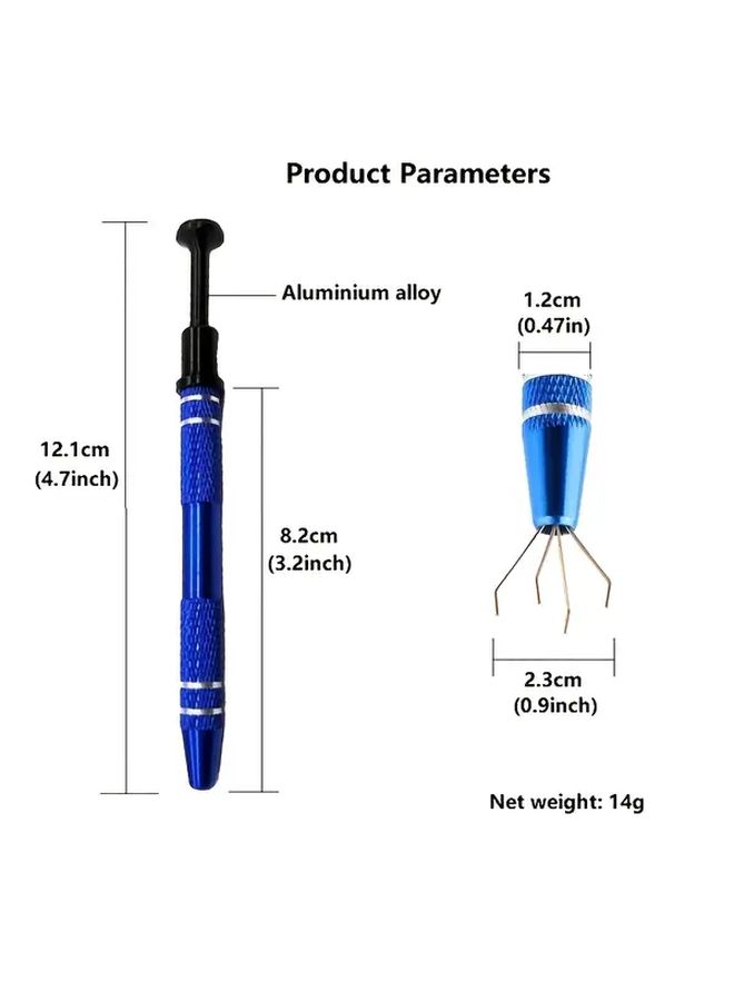 Black Electronic Component Tweezers Set With IC And BGA Chip Puller Extractor For Computer And Phone Repair - Image 4