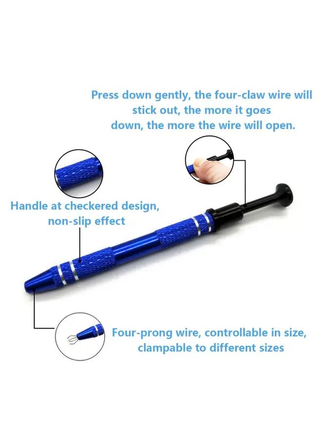 Black Electronic Component Tweezers Set With IC And BGA Chip Puller Extractor For Computer And Phone Repair - Image 3