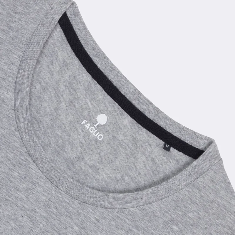 Faguo Arcy Bike - Embroidered Grey T-shirt in cotton