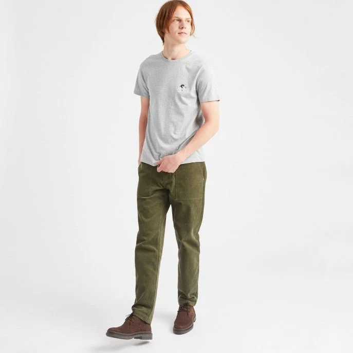 Faguo Arcy Bike - Embroidered Grey T-shirt in cotton
