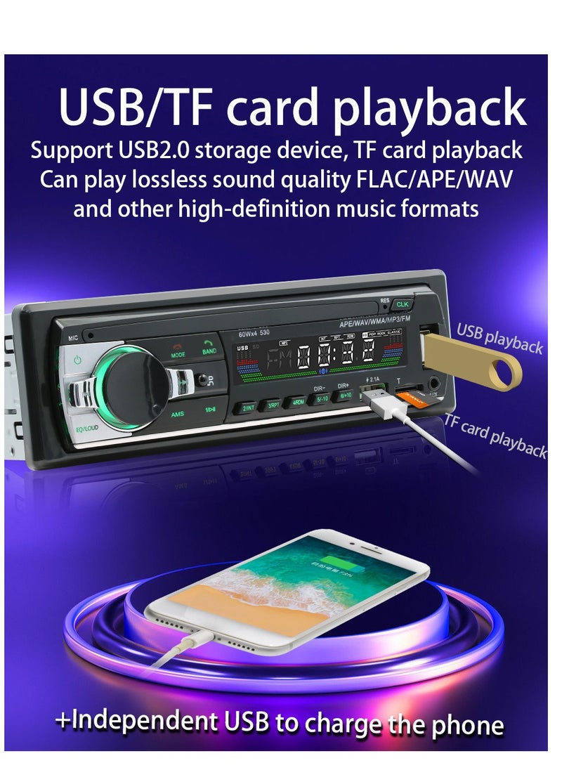 2.1A Fast Charger Car Bluetooth MP3 Player Dual USB Card Multi-function Lossless Music FM FM Radio