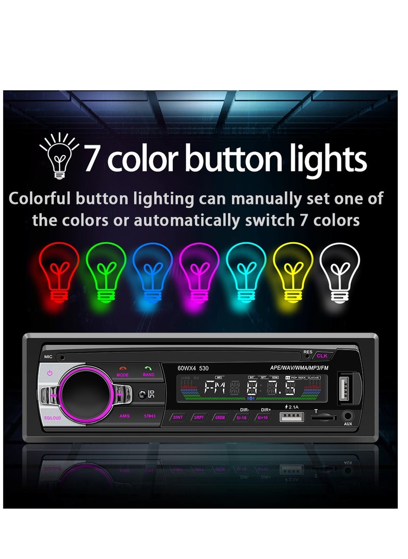 2.1A Fast Charger Car Bluetooth MP3 Player Dual USB Card Multi-function Lossless Music FM FM Radio