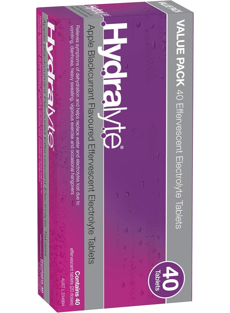 Hydralyte Effervescent Tablets – Apple Black Currant – 40 Tablets - Image 2