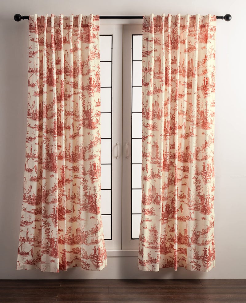 ميزون دي هيرمين Maison D 'Hermine 100 ٪ Startain Curtain - 50 "" X96 "" Cardinal Decorative Stain -Startains - Realthetic Startains for Farmhouse Kitchen & Doom - for Spring & Summer - Calais Collection - Image 5