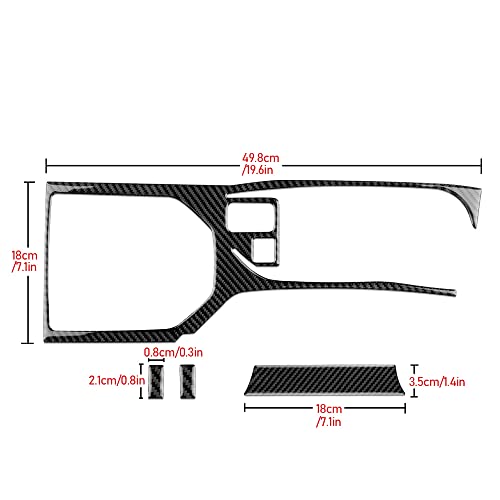 AIRSPEED Carbon Fiber Car Gear Shift Panel Cover Center Console External Frame Sticker Interior Trim for Subaru Impreza 2017-2023 Crosstrek 2018-2023 Accessories (Black) - Image 2