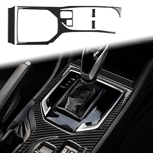 AIRSPEED Carbon Fiber Car Gear Shift Panel Cover Center Console External Frame Sticker Interior Trim for Subaru Impreza 2017-2023 Crosstrek 2018-2023 Accessories (Black) - Image 1