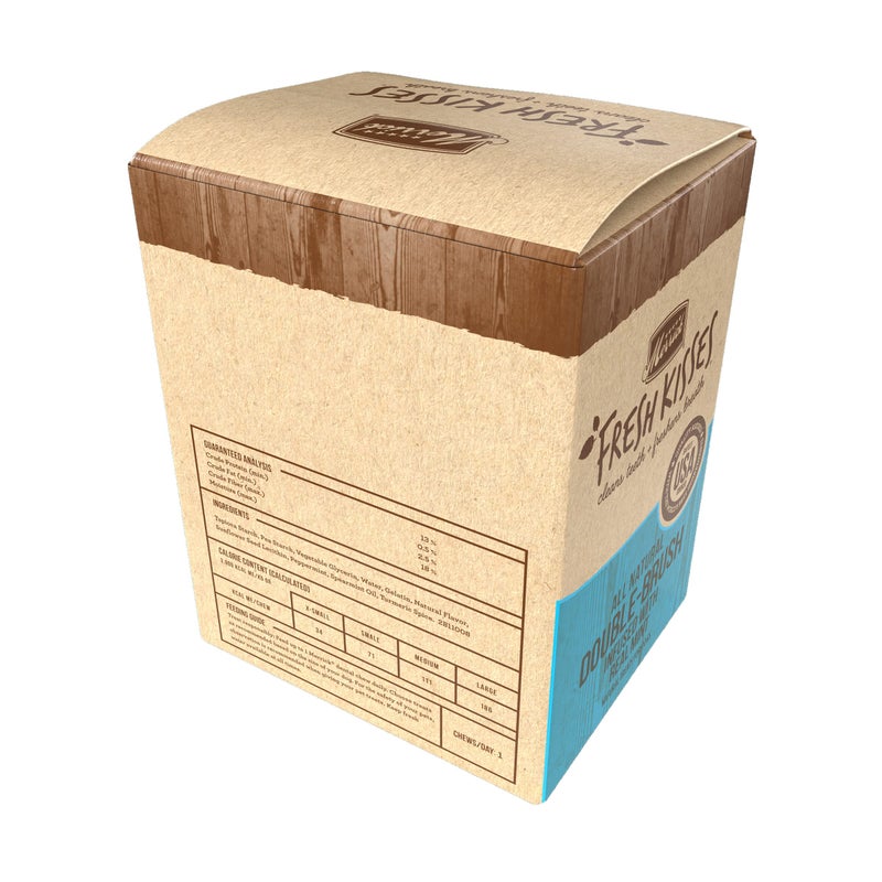 Merrick Fresh Kisses Natural Dental Chews Toothbrush Treat Shape Infused with Real Mint for Tiny Dogs 5-15 Lbs - 106 ct. Box - Image 5