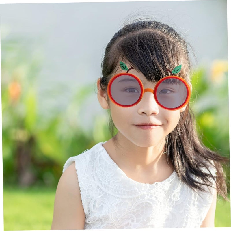 Vaguelly 4pcs Orange Shape Glasses Summer Summer Decor Shades Glasses Summer Party Eyewear Funny Sunglasses Hawaiian Photo Prop Party Decor Beach Party Decorations Party Ornaments Abs - Image 2