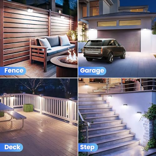 CLAONER [2 Packs] Solar Motion Sensor Outdoor Lights, Super Bright Solar Lights Outdoor Waterproof, 3 Lighting Modes Security Wall Light for Outside Walking Dog Fence Backyard Deck Garden Door Step Garage - Image 2