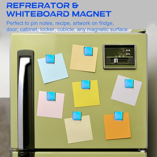 LNCOJOLM 27 PCS Rainbow Magnetic Cube Rock Stone Fidget Toys for Adults Magnet for Whiteboard Office Map Kitchen Replacement Magnet with Fiber Case for Ferrite Putty - Image 5