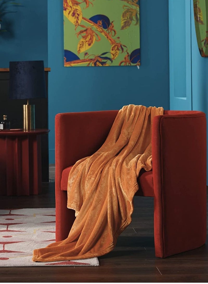 بيير دونا بطانيات من الصوف الفاخر خفيفة الوزن ومضادة للكهرباء الساكنة وبطانية حرارية مثالية للأريكة بطانية مريحة لغرفة المعيشة والسرير والأريكة 200 سم في 150 سم - Image 1