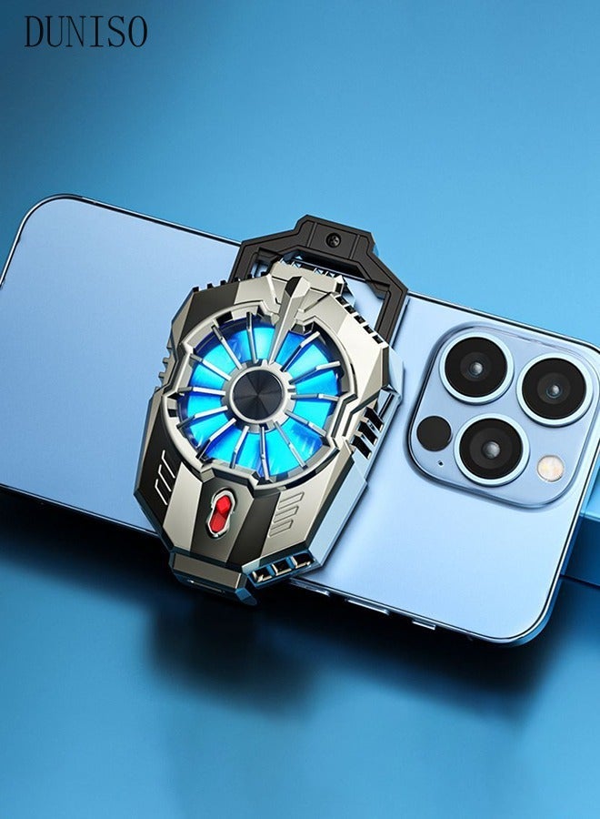 DUNISO Mobile phone radiator, cooling fan, mobile phone cooling fan, plug-in model, compatible with 68-89mm mobile phones, rechargeable, for gaming, live streaming, and watching videos - Image 1