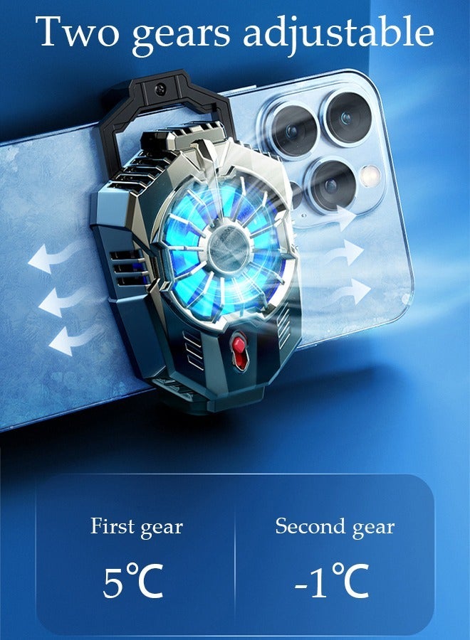 DUNISO Mobile phone radiator, cooling fan, mobile phone cooling fan, plug-in model, compatible with 68-89mm mobile phones, rechargeable, for gaming, live streaming, and watching videos - Image 3